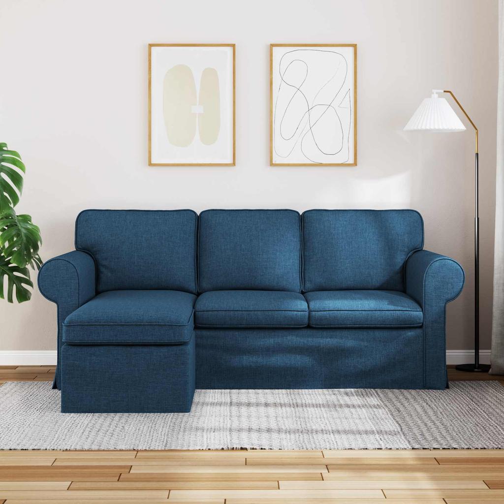 Sofa Blue 195 X 138 X 80 Cm Fabric