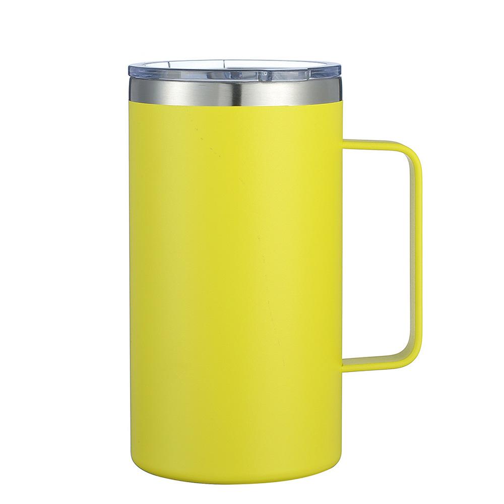 24oz Coffee Mugs with Handle Stainless Steel Double Wall Insulated Cup Leak Proof Lid Travel Mug Gift for Office/School/Camping