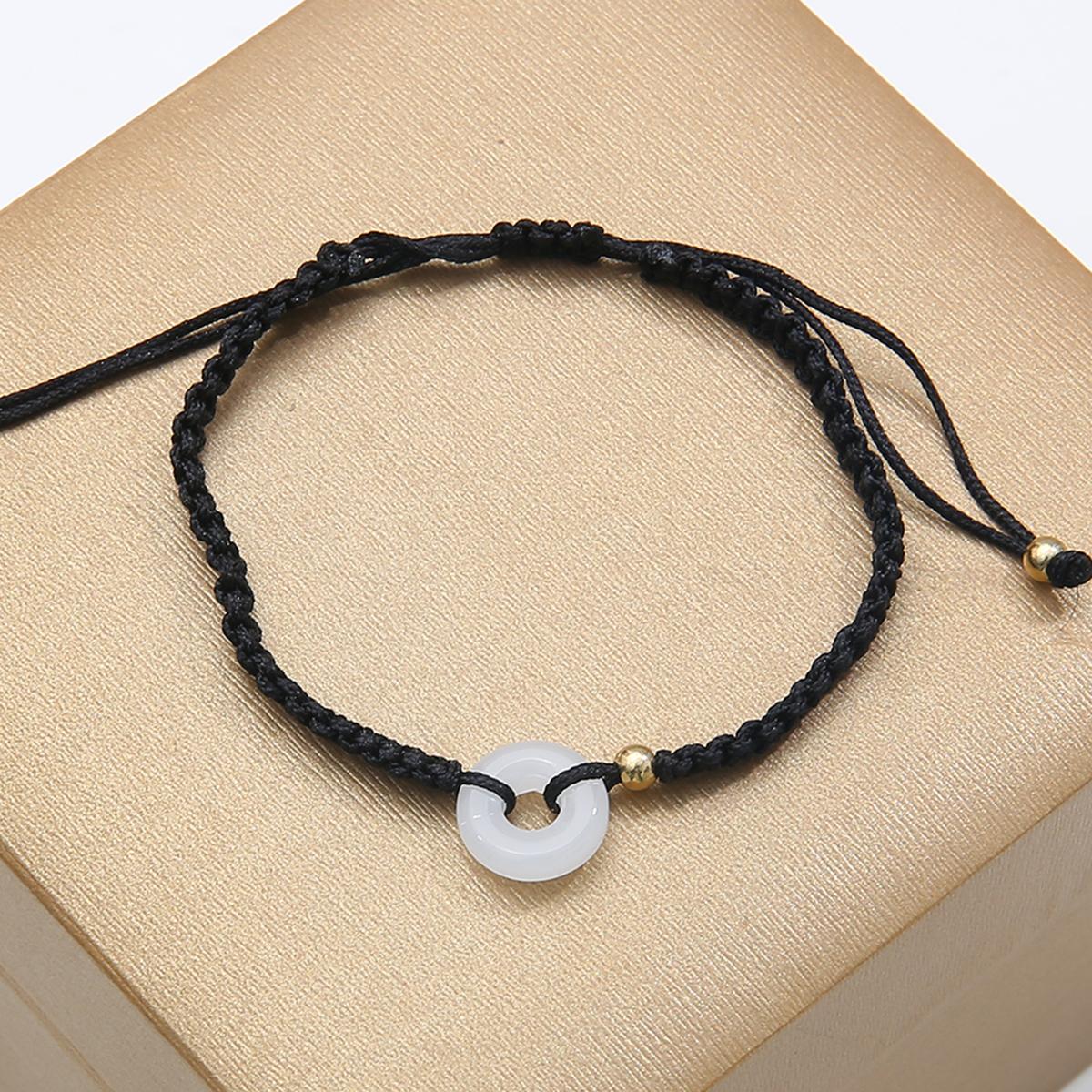 

1 шт./пакет, стеклянная пряжка, тканый браслет, ювелирные аксессуары Diameter: 5-6 cm