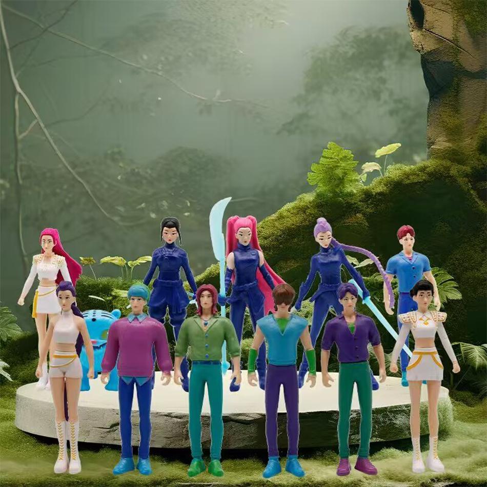 5pcs/set Kpop Demon Hunters Action Figure Toy Derpys Tiger Rumi Mira Zoey Sussy Figurine Doll For Fans Gift