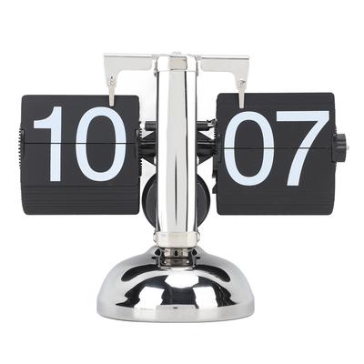 Flip Saat Büyük Rakam Pille Çalışan 304 Paslanmaz Çelik Masaüstü Retro Flip Saat Ev için