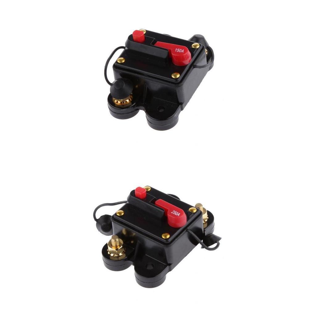 2PCS 250A+150A Automatic Auto Circuit Breaker Manual 12/24V