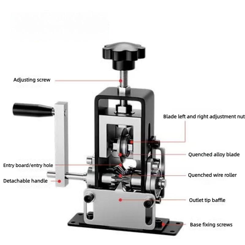 1-21mm Wire Stripper Manual Wire Stripping Tool Portable Electric Drill Powered Copper Scrap Wire Peeler Hand Crank Support Use