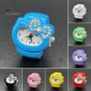 Cat Shape Ring Watch Cartoon Finger Rhinestone Bowknot Elastic Stainless Steel Band Women Birthday Gift Fashion Accessories