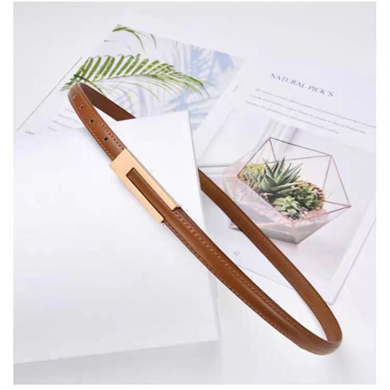 Belts for Women's Fashionable Thin Belts Versatile Smooth Buckles New Skirts Dresses Decorative Women's Trousers