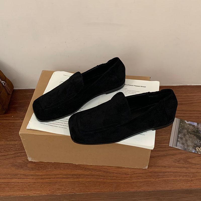 Fashion Soft Female Casual Footwear Flats With Shoes For Women Loafers Fashion Shallow Square Toe Ladies Flats Slip On Shoes