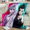 Cartoon HD HxH Anime Hunter×Hunter Blanket,Soft Throw Blanket for Home Bedroom Bed Sofa Picnic Travel Office Cover Blanket Kids