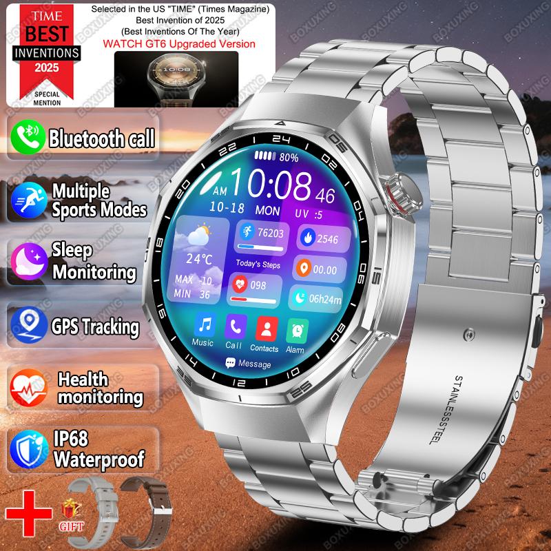 Global Version Watch 6 Pro New Smart Watch Men  Screen GPS Track Bluetooth Call Waterproof Sports Heart Rate Smartwatches