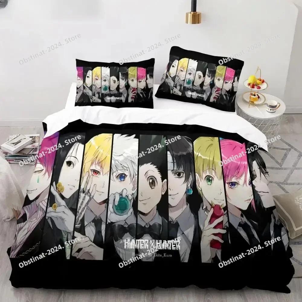 Neues Japan Anime Hunter X Hunter Biscuit Krueger Bettwäsche-Set Bedrucktes Bettwäsche-Set Mit Kissenbezug Bettdeckenbezug Weich Einzel Doppel