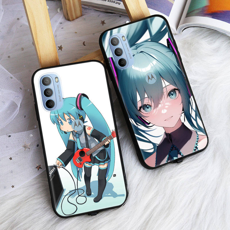AD73 Hatsune Miku Vocaloid Black Case for Samsung Note 20 Lite S24 Ultra S23 S22 A05 A06 A11 A71 A15 A16 A13 A24 A25 A33 A52 A53 M55 M35 Sofe Cover