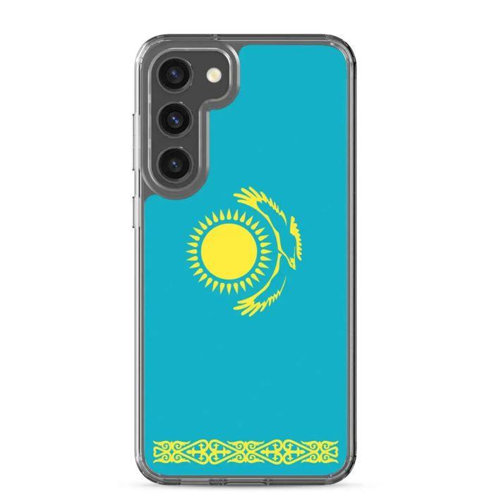 Coque Téléphone - Kazakhstan Officiel - Samsung Galaxy S23 Ultra - Drapeau - Souple - Multicolore
