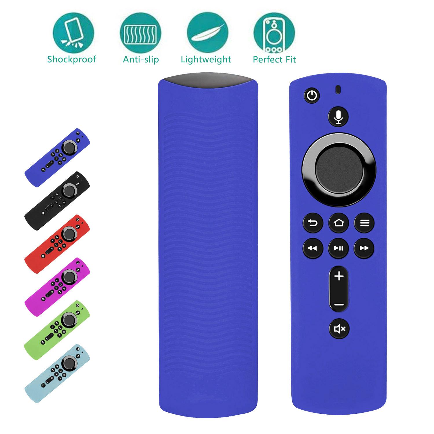 

Защитный силиконовый чехол, подходящий для пульта дистанционного управления Amazon Alexa Fire TV Stick, ударопрочный, противоскользящий, прочный чехол для контроллера синий
