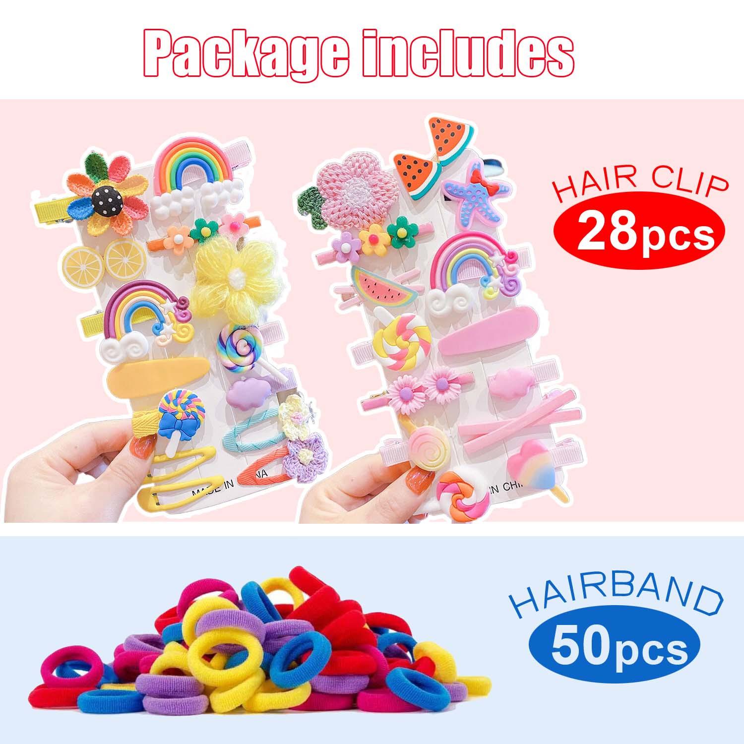 

Набор из 78 милых заколок для волос - аксессуары для волос для девочек, цветные заколки-кнопки, заколки-аллигаторы с цветами и радугой, подходят для младенцев, детей и подростков