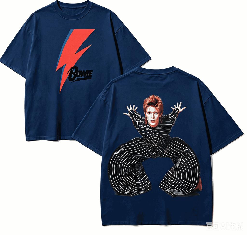 David Bowie Maglietta Regalo per Fan Unisex Unisex Harajuku Oversize Unisex Manica Corta Streetwear Alta Qualità Comoda Classica