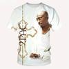 Nieuw T-shirt Harajuku Heren T-shirt Mode 2pac Grafisch Hip Hop Herenkleding Zomer Casual Mode Ronde Hals Korte Mouw Tops