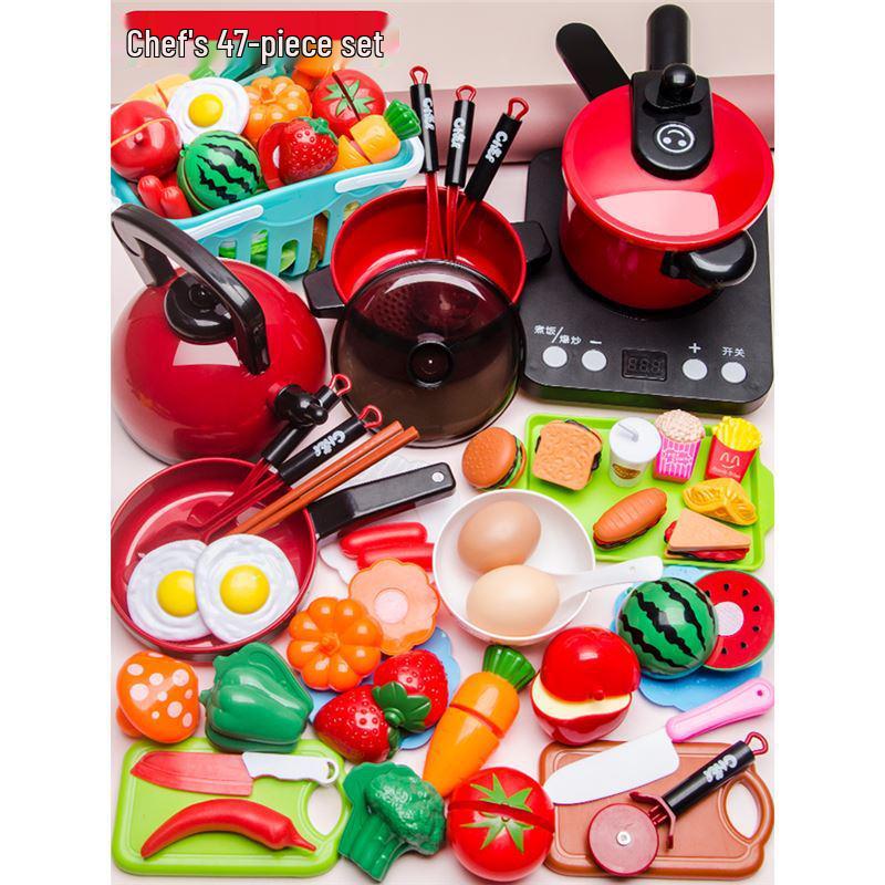 Children's Pretend Play Dollhouse Kitchen Set for Boys & Girls - Kindergarten Play Area Arrangement