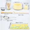 8PCS/Set Japanese Matcha Set, Including Bowl, Cloth, Spoon, Tea Whisk Stand, Strainer, Tea Whisk, Matcha Brush - Traditional