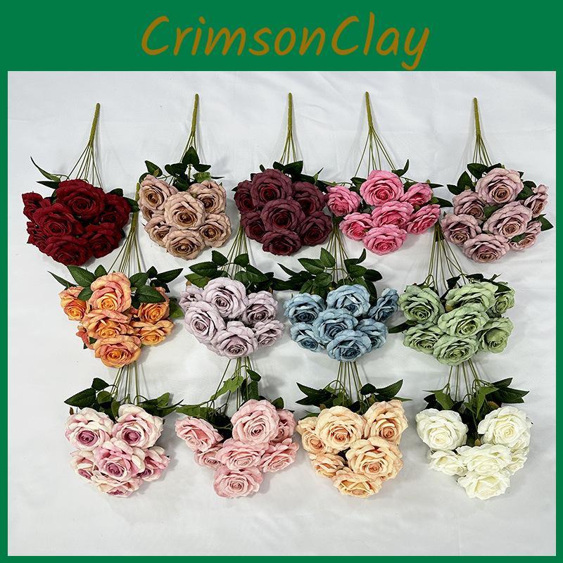 Rose Artificial Flower Wedding Hotel Restaurant Desktop Decoration Ornament Room