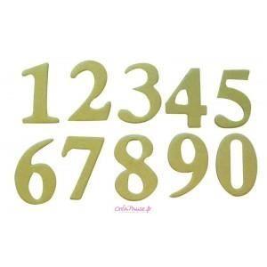 Chiffres en carton - GRAINE CRÉATIVE - 4 cm - Lot de 20 - Décoratifs - Mixte