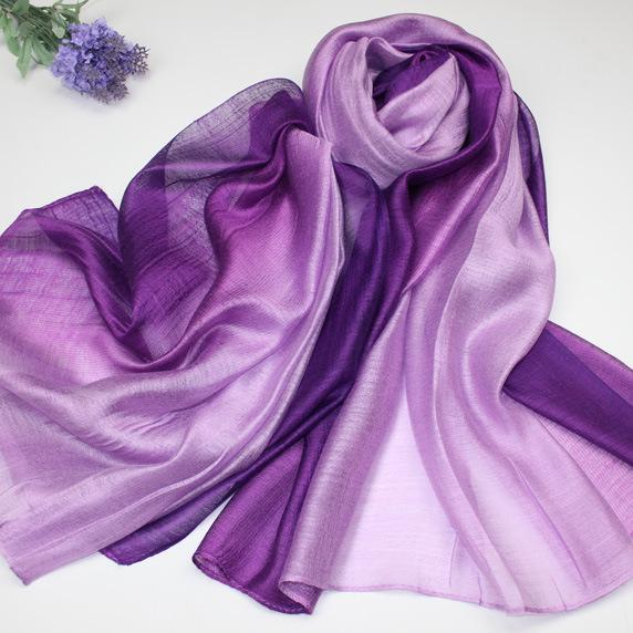 

Women s Silk-Cotton Gradient Scarf & Shawl: Autumn/Winter Dual-Use