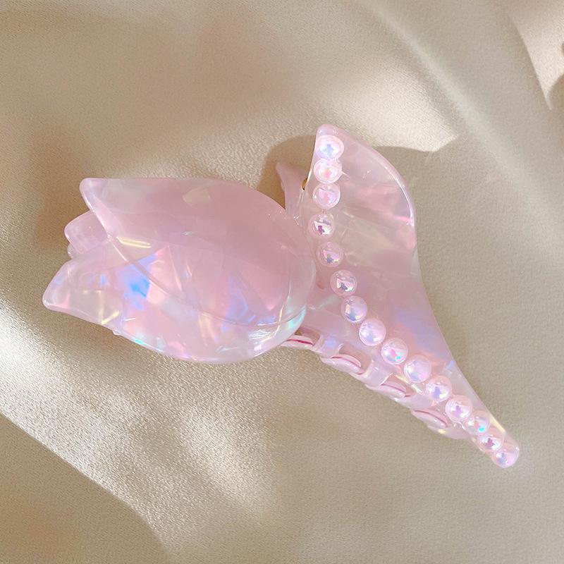 

Xiaweiyi Korean Style Rose Acetate Claw Clip - Fairy Simple Updo Hair Accessory