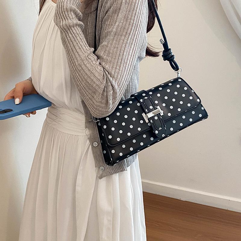 Women S Polka Dot Small Square Bag Fashion Shoulder Handbag For Work Commute