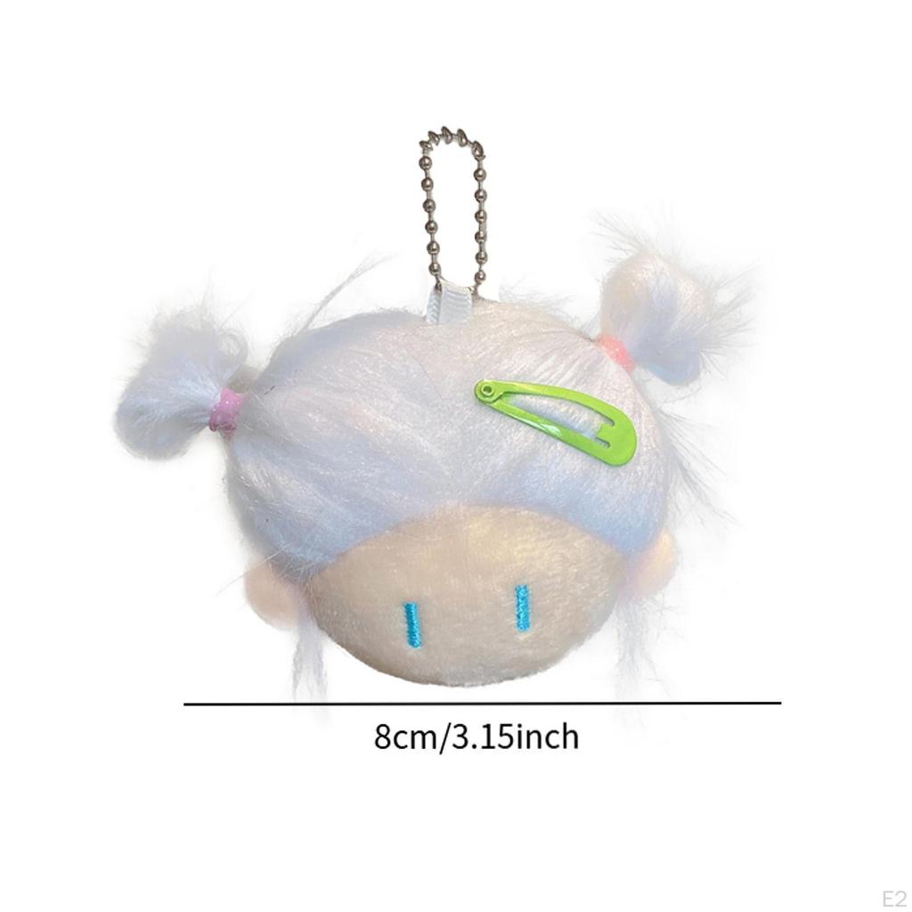 Plush Doll Keychain Pendant Novelty Key Holder Bag Charm for Purse Handbag Decor