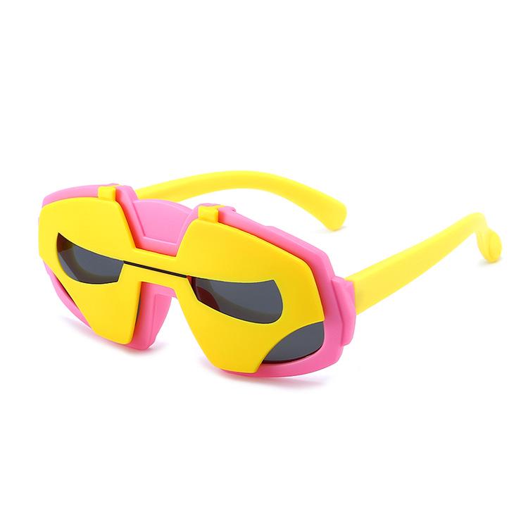 Children's Polarized Silicone Sunglasses: Cute Cartoon Design for Kids Ages 4-8