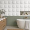 White Wall Sticker 3D PVC Wall Paper Removable Wall Panel  Bathroom Kitchen