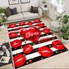 1PC Custom Name Love Kisses Heart Theme Theme Floor Mat Ideal for Living Room, Game Rooms, Office, Bedroom,Floor Mat Playful Design