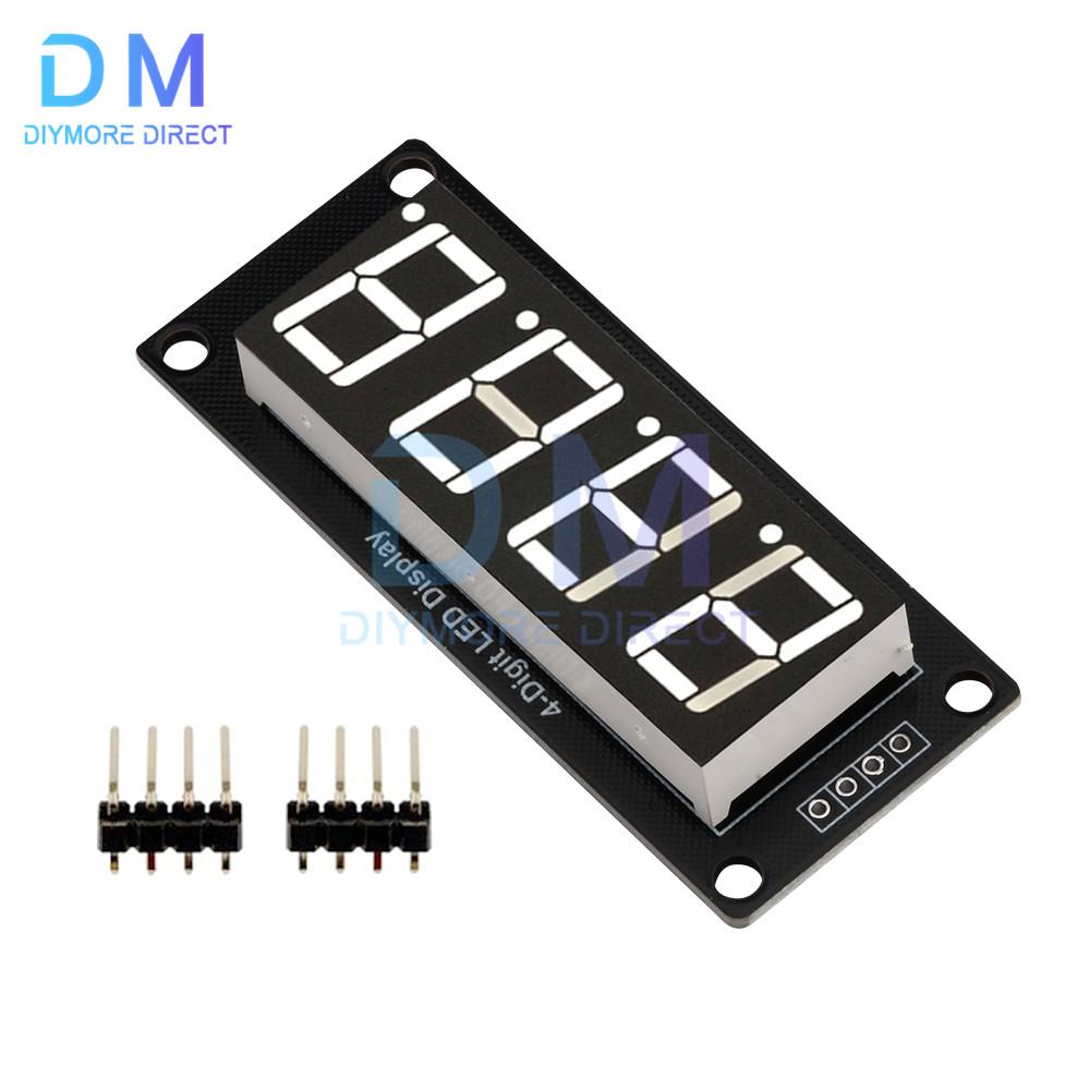 TM1637 LED Display Module for Arduino 4 Digit 7 Segment 0.56 inch Time Clock Indicator Tube Module Red Blue Green Yellow White