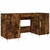 Smoked Oak Desk 140 x 50 x 75 cm Engineered Wood