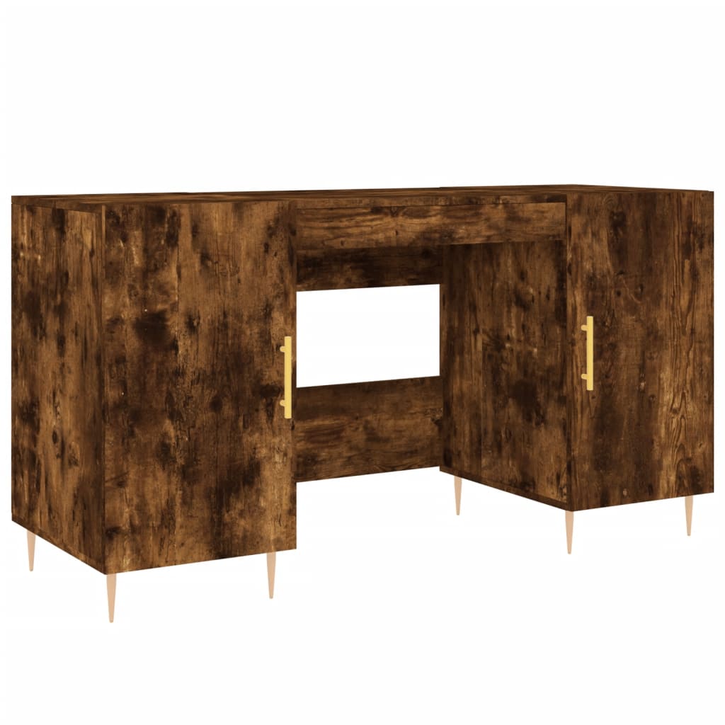 Smoked Oak Desk 140 x 50 x 75 cm Engineered Wood
