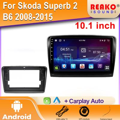 Für Skoda Superb 2 B6 2008-2015 Autoradio Android Zentrale Multimedia GPS-Navigation Kabelloses CarPlay Stereo Headunit Bildschirm