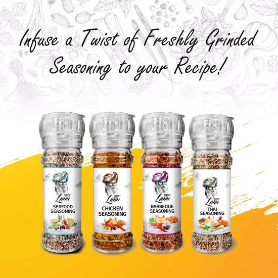 LUNN Combo of Natural Fine Grain Himalayan Pink Rock Salt  With Summer Harvest Desert Salt (100 Gm Each) & Pepper Mix  45 Gm  | Pack of 3