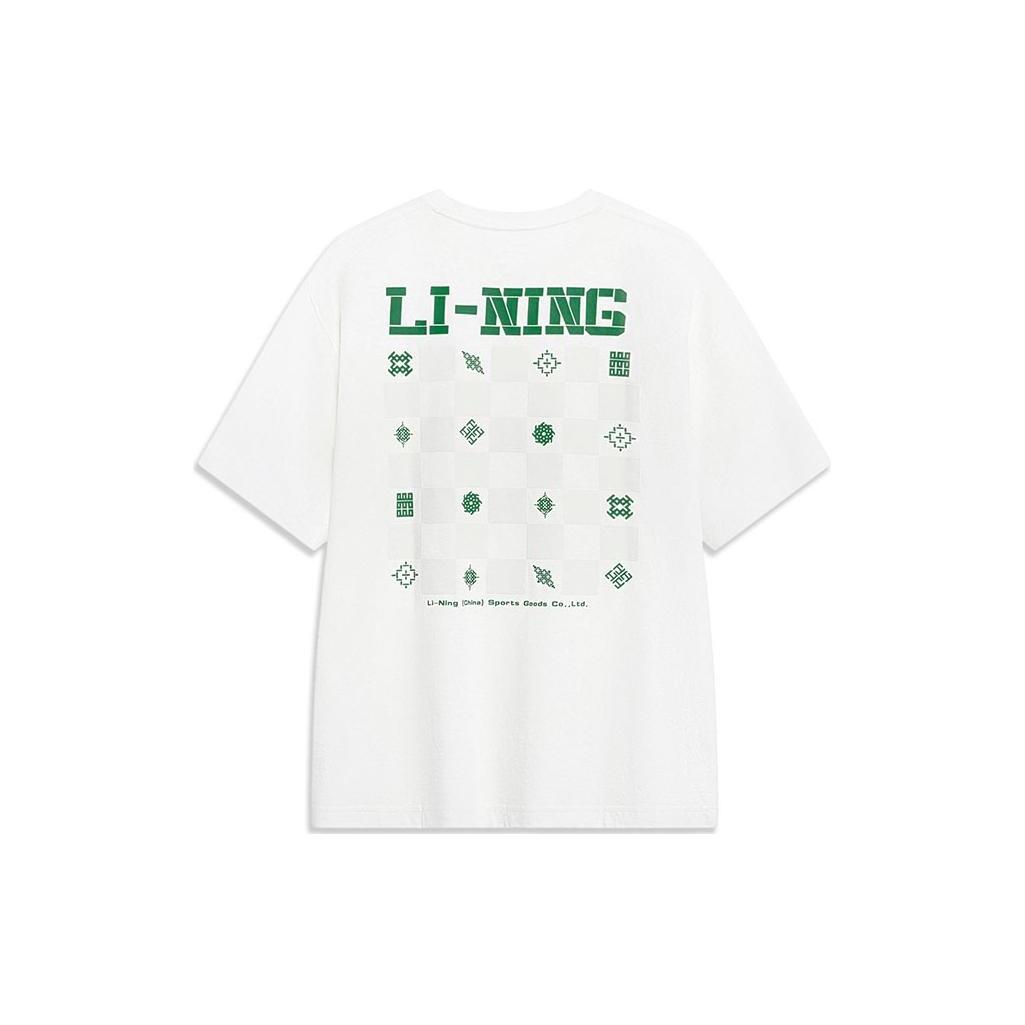 Li-Ning Chinese Culture Short Sleeve T-shirt  Milk White  Men s AHST437-1 L