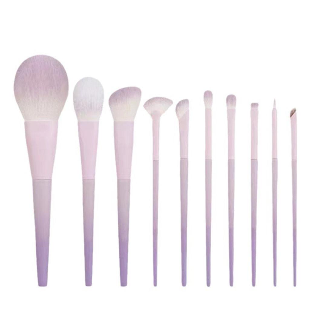 Professional Makeup Brush Kit – 10 Pieces with Collecting Bag – Synthetic Bristle, Gradient Design – Ideal for Foundation, Powder, Eyeshadow, Eyeliner