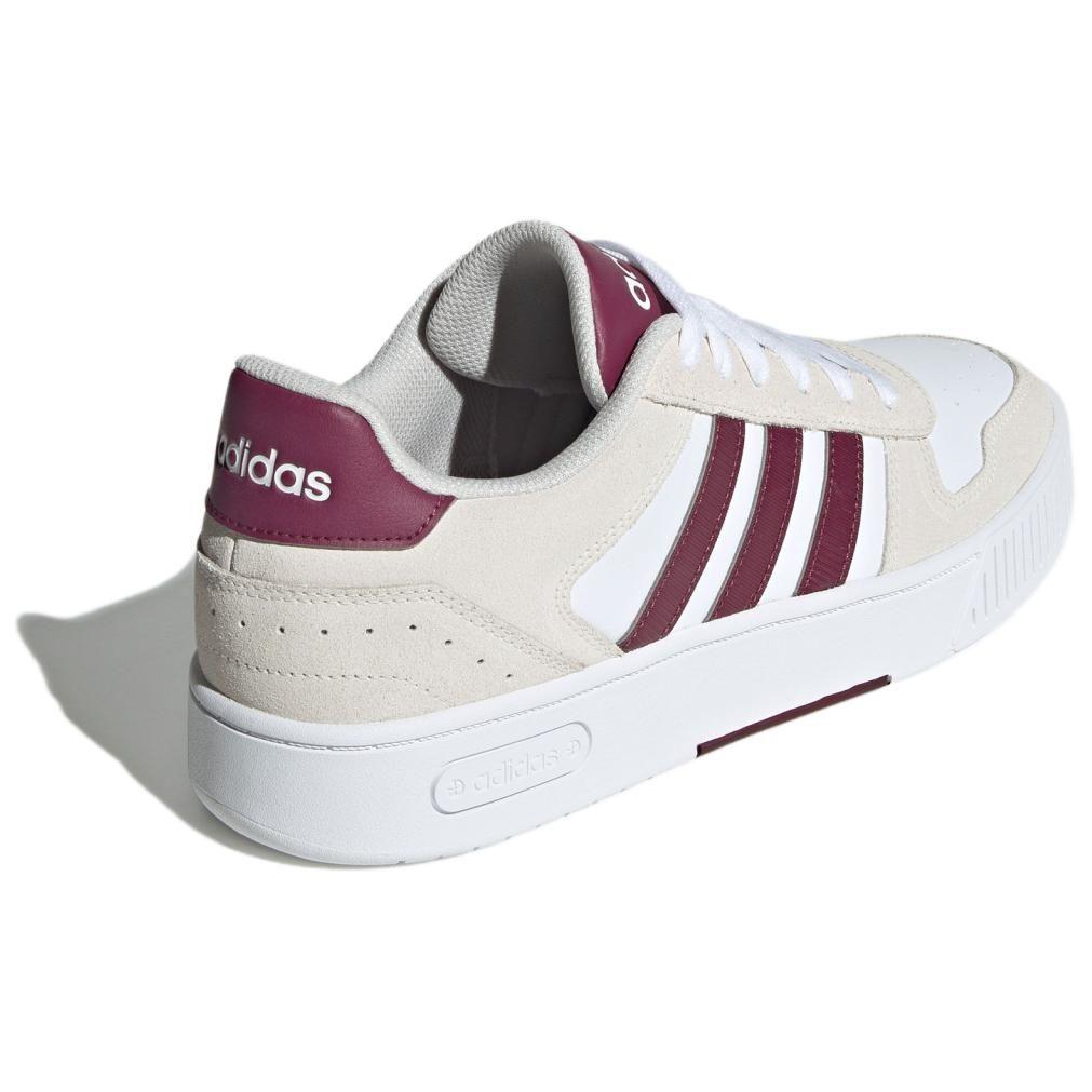 Adidas Synthetic Leather, Split Cow Leather Low top Skateboard Shoes Unisex White Brown JR8324