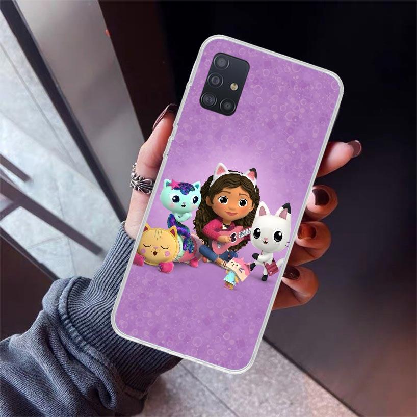 Cartoon Gabbys Dollhouse Phone Case For Samsung Galaxy A12 A52S A42 A32 A22 A51 A50 Note 20 Ultra 10 S10 Plus A71 A70 A31 A30 A1