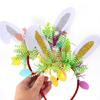 Adorkable Headband Cartoon Rabbits Hair Hoop Eye-catching Headpiece Headwear for Halloween Cosplay Role Play