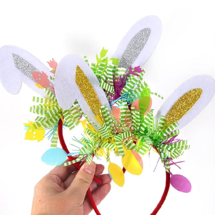 Adorkable Headband Cartoon Rabbits Hair Hoop Eye-catching Headpiece Headwear for Halloween Cosplay Role Play