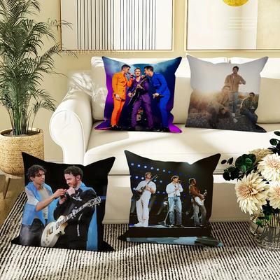Band J-Jonas-S Cool B-Brothers Kissenbezug Quadratisches Kissen Schlafzimmer Sofa Freizeit Komfortkissen Auto Wohnzimmer Heimdekoration
