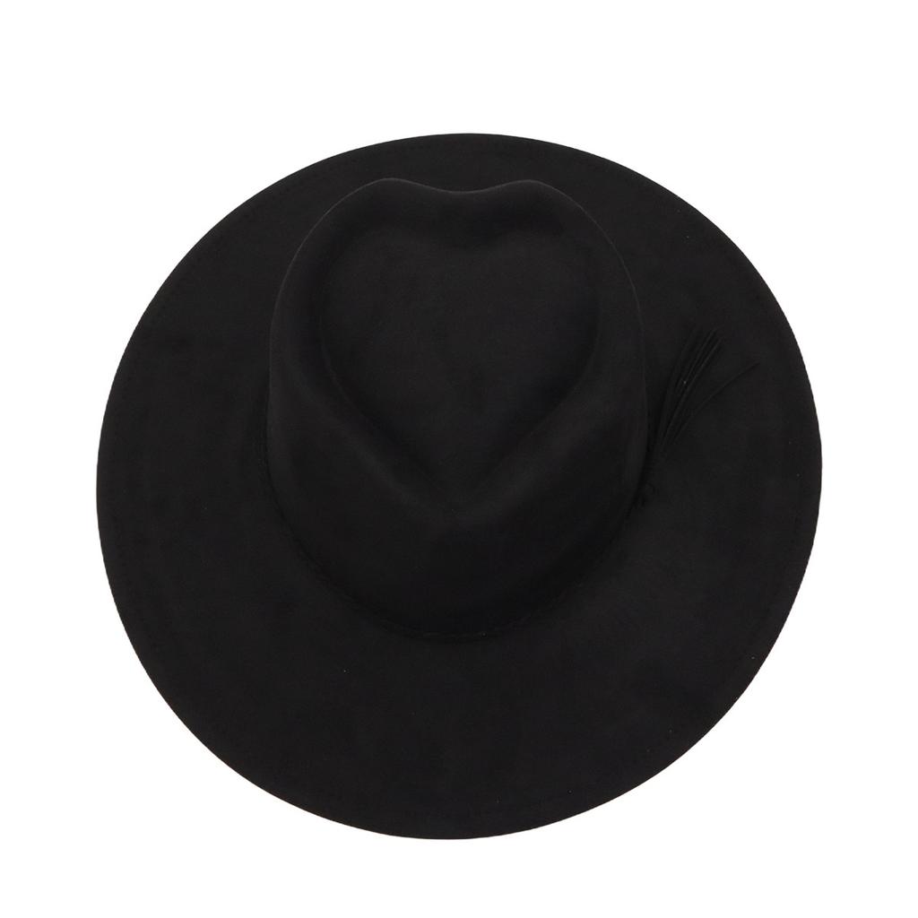 Colorful Suede 9.5cm Wide brimmed Women's Hat Men's Church Jazz Hat Fedoras Cowboy Hat Panama Hat