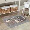 1PC Cute mat fox pattern Door Mats Kitchen Rugs Non-Slip Pop design Bathroom Rugs Bath Mat Carpet for Home Sink Laundry Decor