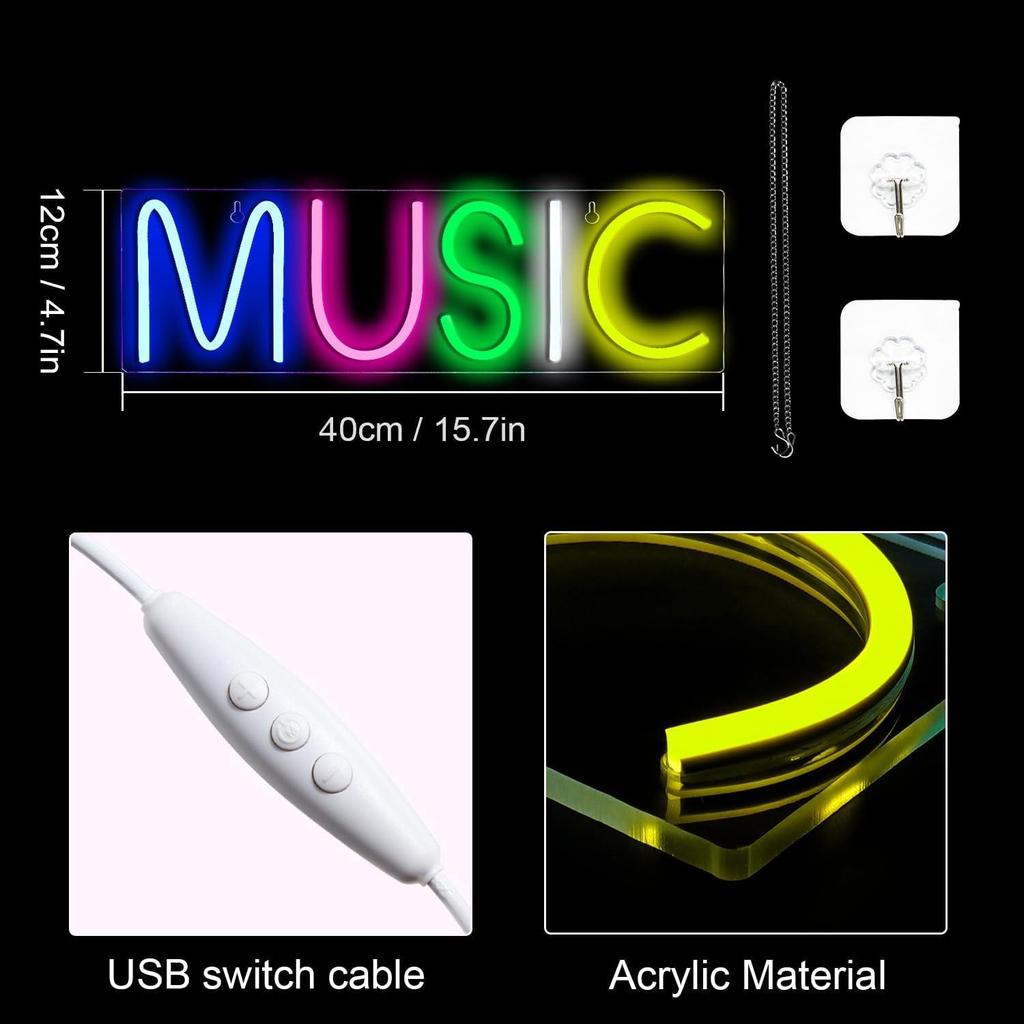 LED Neon Light Signs: Multi-color Acrylic Party Decor