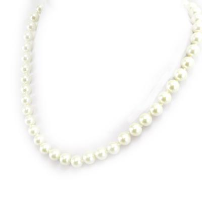 [L1623] - Ivory 'Perla' Necklace (8 Mm)