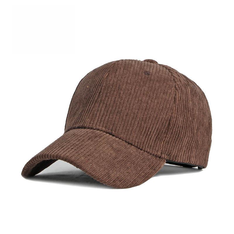 Corduroy baseball cap, autumn and winter warm duckbill cap, multi colored men's and women's fashionable sun shading hip-hop