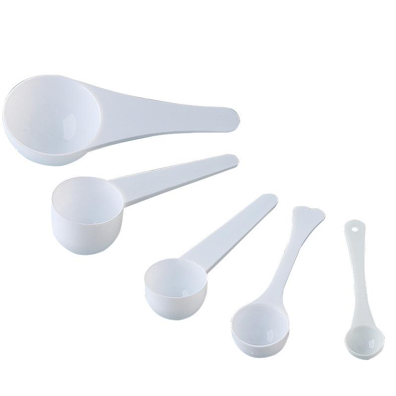 Individually Packaged Disposable Plastic Measuring Spoons: 1g, 3g, 5g, 10g, 15g for Liquid & Powder