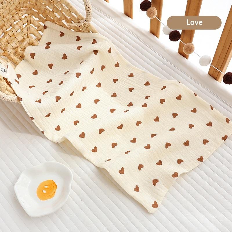 25X50Cm Baby Six-Layer Pure Cotton Gauze Small Towel Face Towel Square Towel Mouth Towel Baby Washcloth