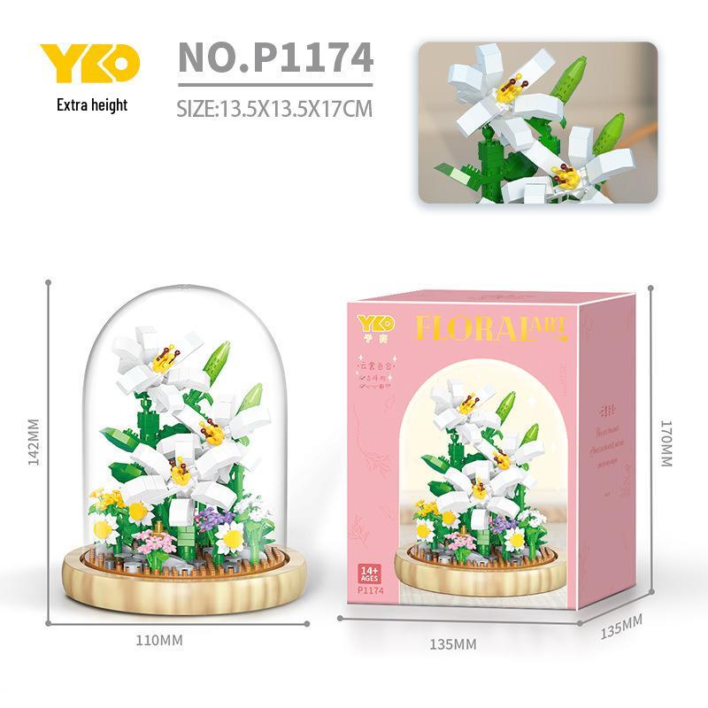 Premium Sunflower Eternal Flower Micro-Particle Building Block Toy - Compatible with Lego, Christmas Ornament, Educational Gift